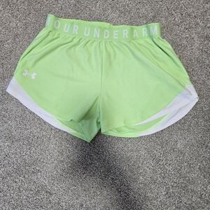 Under Armour Women's Lime Green Athletic Shorts